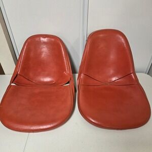 Vintage Herman Miller LA-320 Orange Naugahyde Shell Chair Upholstery Inserts 2pc